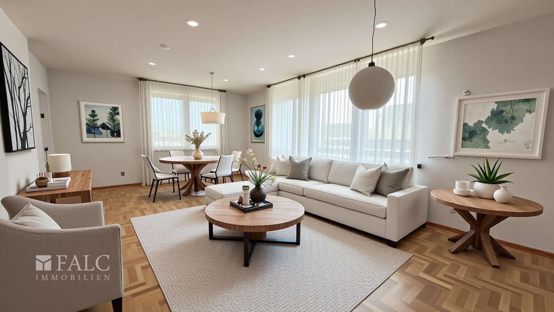 Wohnzimmer Staging 
